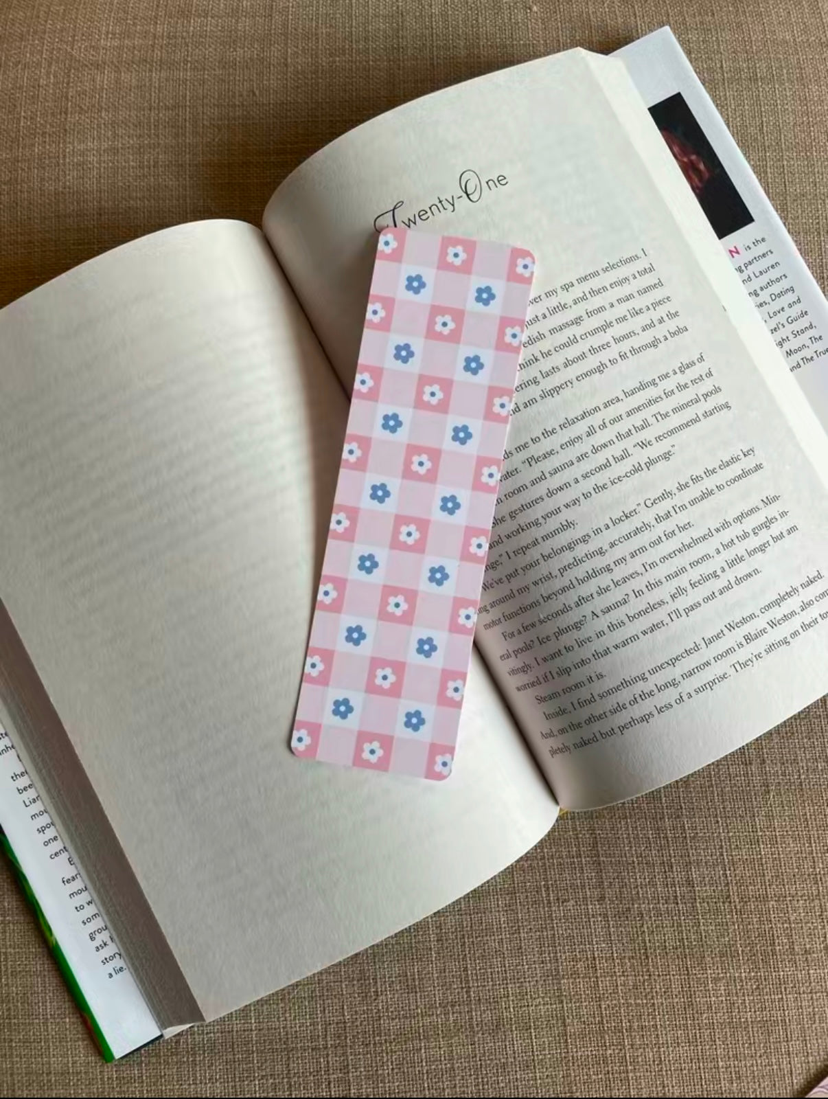 Pink Coquette Bows Bookmark Collection - Gingham, Coffee, Cherries, Bows