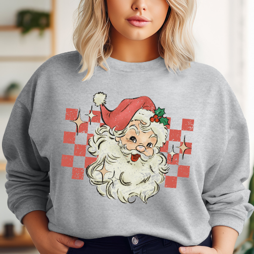 Retro Vintage Santa Christmas Sweatshirt T-Shirt Hoodie