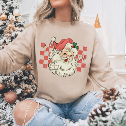 Retro Vintage Santa Christmas Sweatshirt T-Shirt Hoodie
