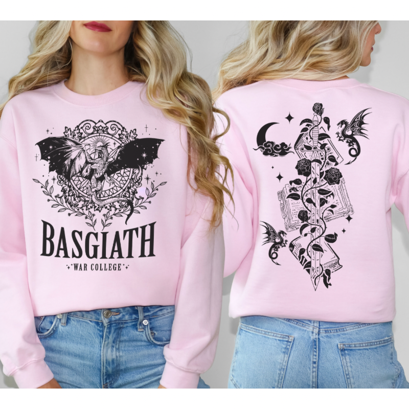 Basgiath War College Double Sided Dragon Sweatshirt or T-Shirt