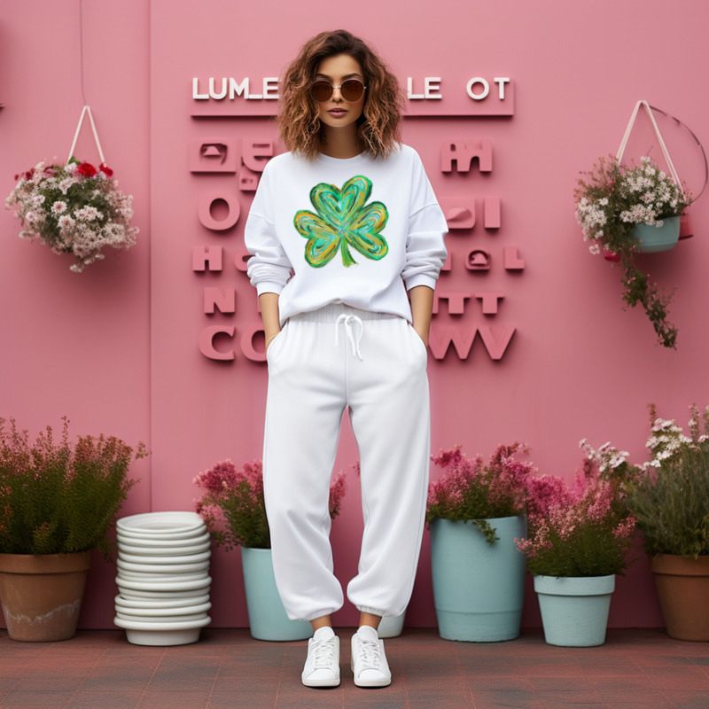 St. Patrick’s Day Shamrock Clover Sweatshirt or T-Shirt