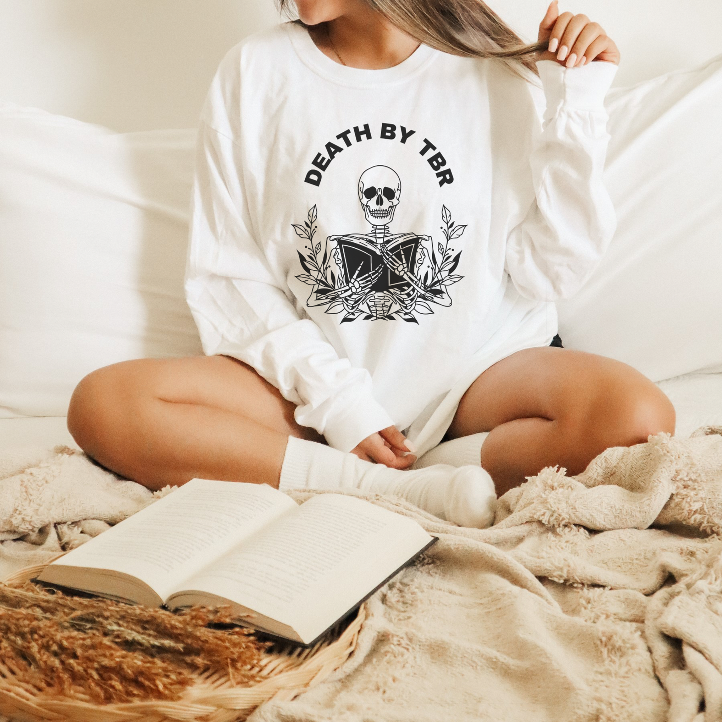 Death By TBR Bookish Sweatshirt or T-Shirt