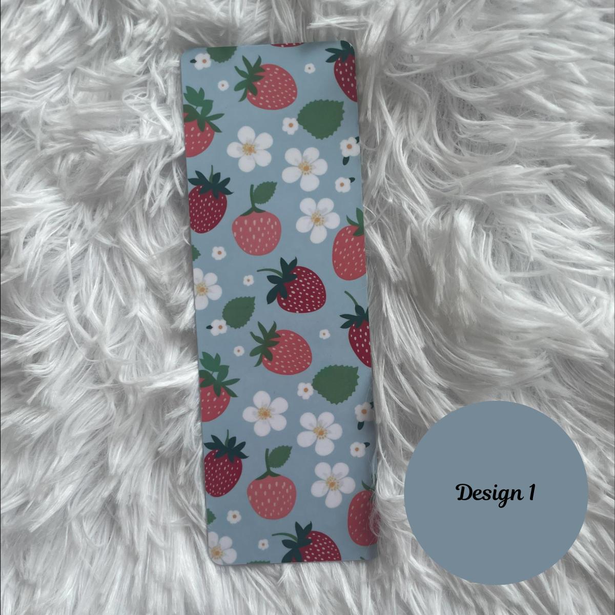 Blue Strawberry Summer Bookmarks