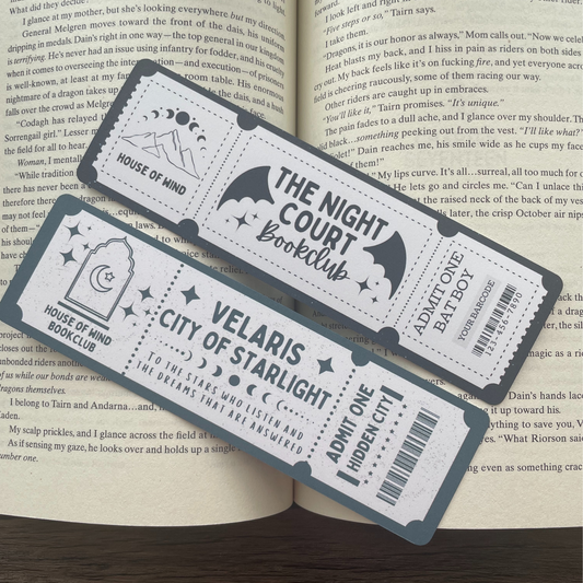 Acotar Inspired Bookmarks, Fantasy Era, Velaris City of Starlight, The Night Court Book Club