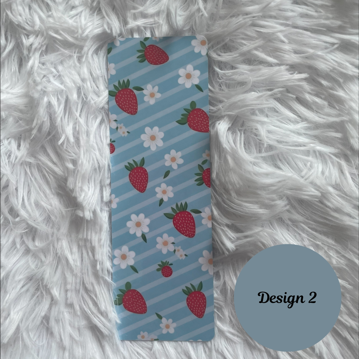 Blue Strawberry Summer Bookmarks