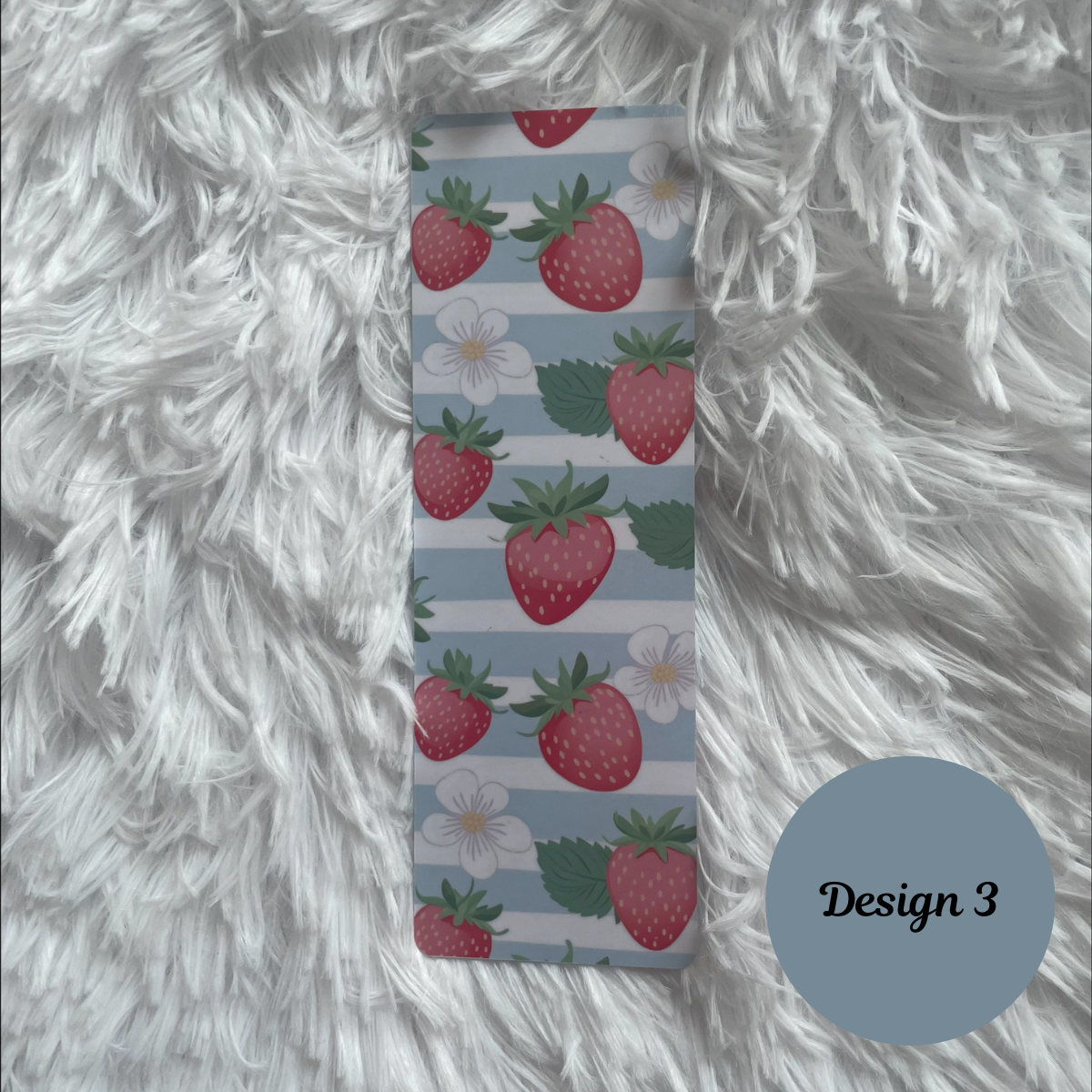 Blue Strawberry Summer Bookmarks