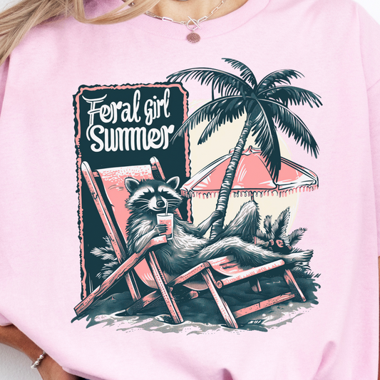 Feral Girl Summer Funny Tee, T-Shirt, or Sweatshirt