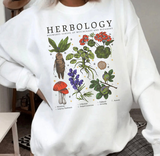 Harry Potter HP Hogwarts School of Witchcraft and Wizardry Herbology Sweatshirt, T-shirt, Hoodie Magic