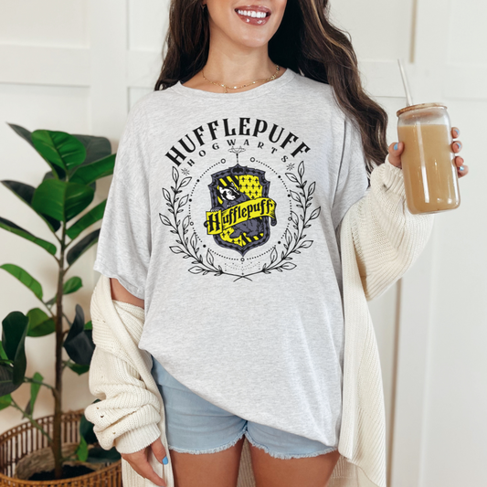 Hufflepuff Hogwarts House Harry Potter HP Wizard Magic Short or Long Sleeve T-Shirt