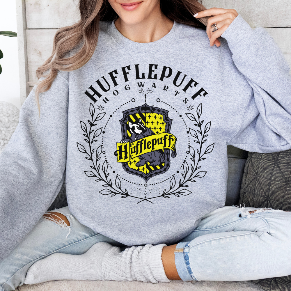 Hufflepuff Hogwarts House Harry Potter HP Wizard Magic Sweatshirt or Hoodie