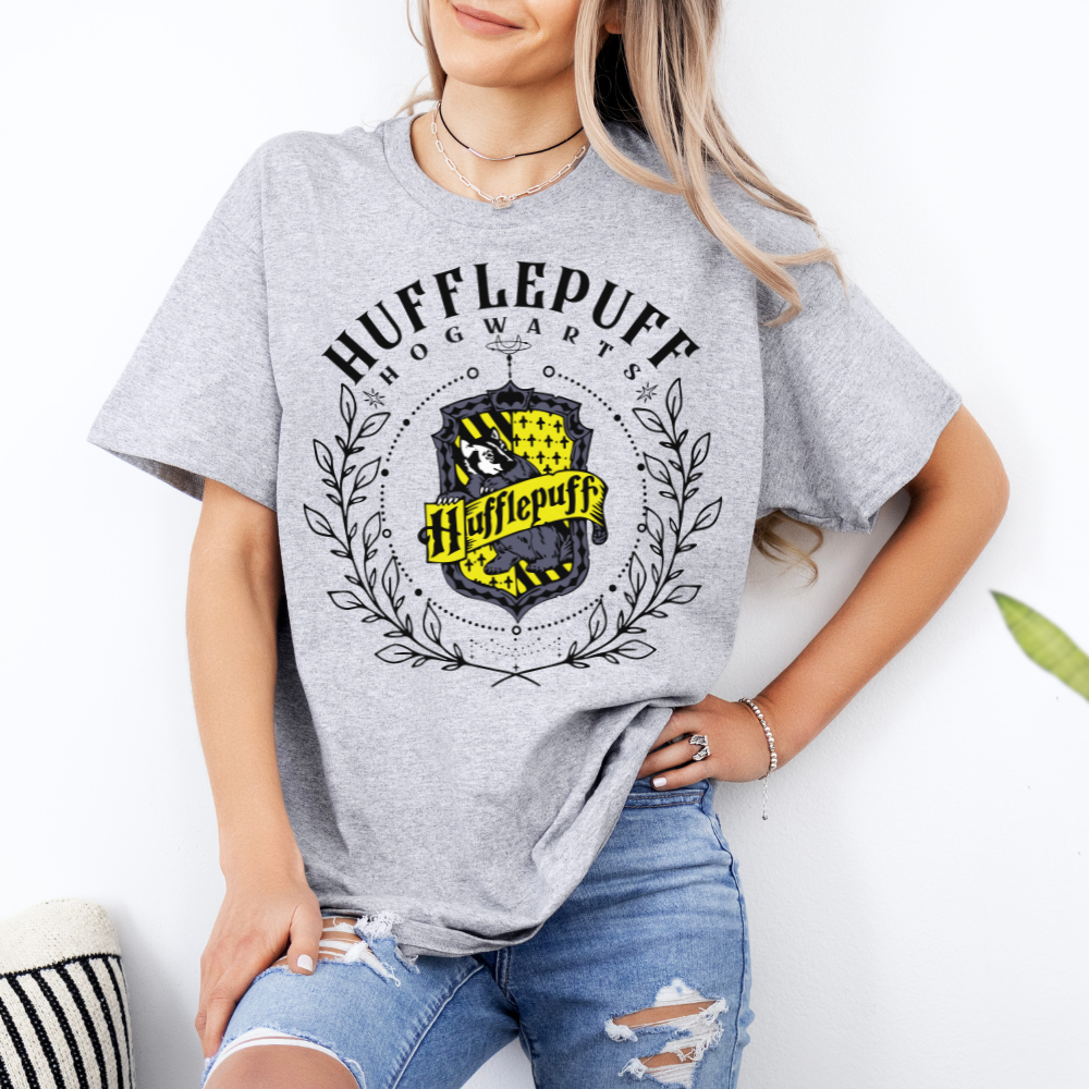 Hufflepuff Hogwarts House Harry Potter HP Wizard Magic Short or Long Sleeve T-Shirt