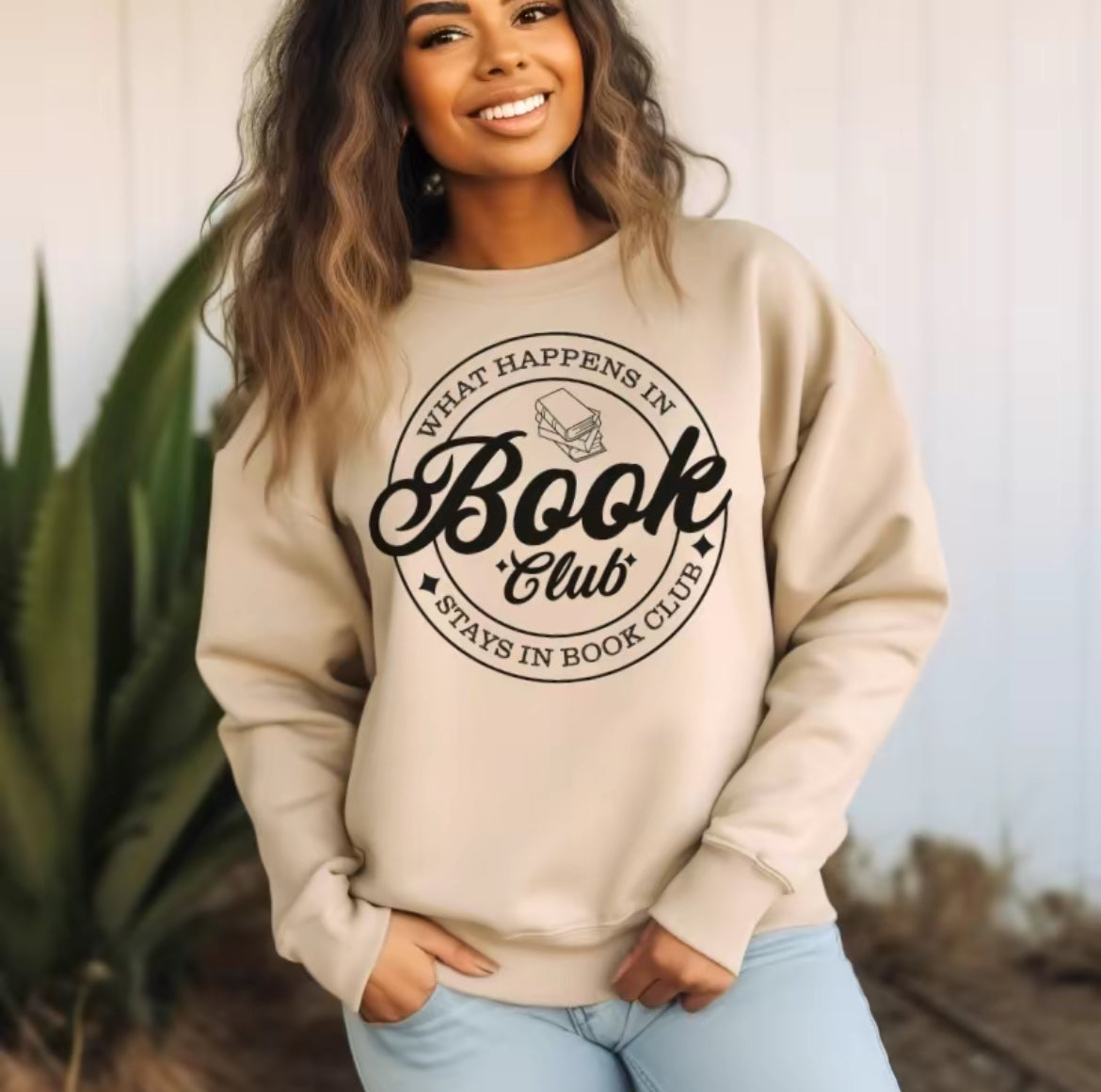 What Happens in Book Club Stays in Book Club Bookish Oversized Sweatshirt or T-Shirt