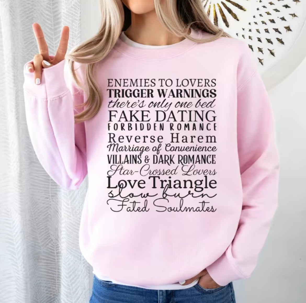 Book Tropes Bookish Oversized Sweatshirt or T-Shirt