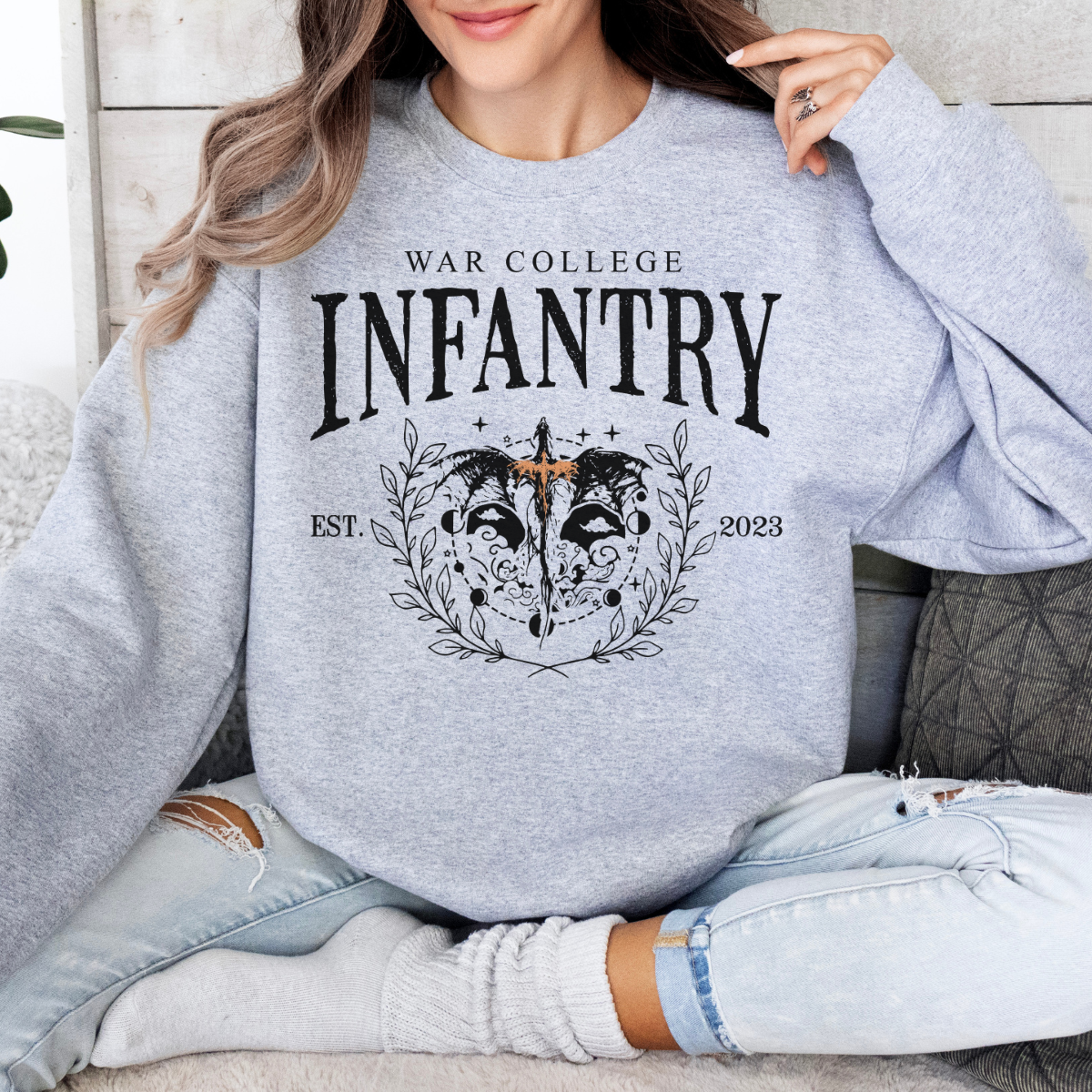 Infantry Quadrant Fourth Wing Inspired Sweatshirt or Hoodie, Basgiath War College