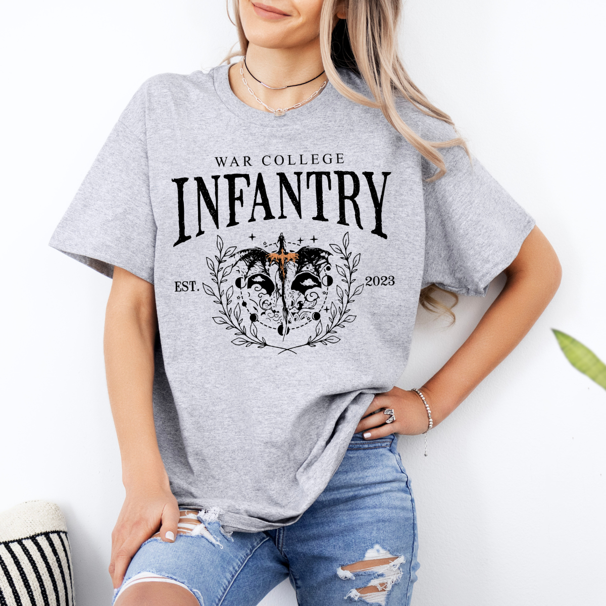 Infantry Quadrant Fourth Wing Inspired T-Shirt, Basgiath War College Tee