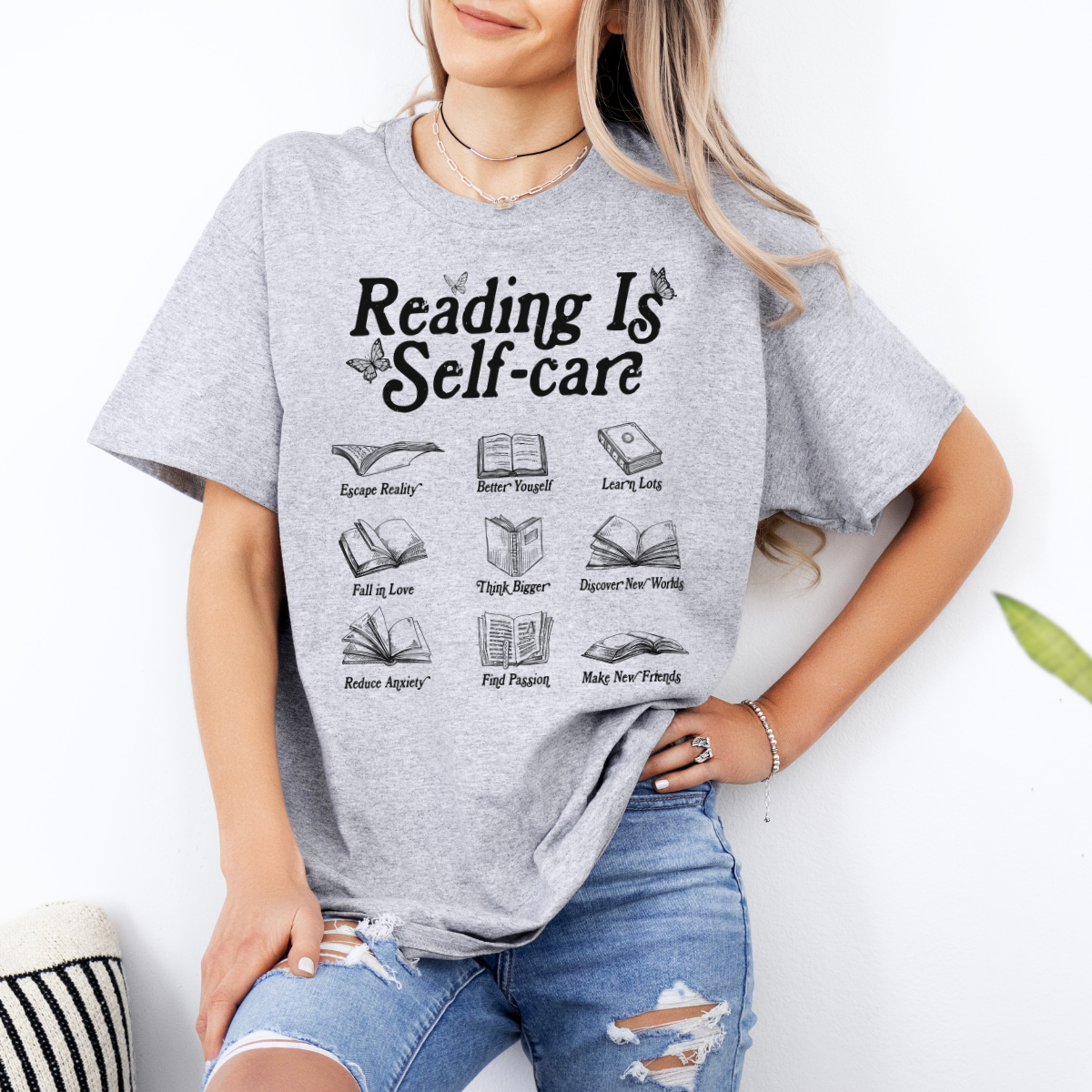 Reading is Self-Care Bookish T-Shirt, Mental Health Tee, Self Care Shirt