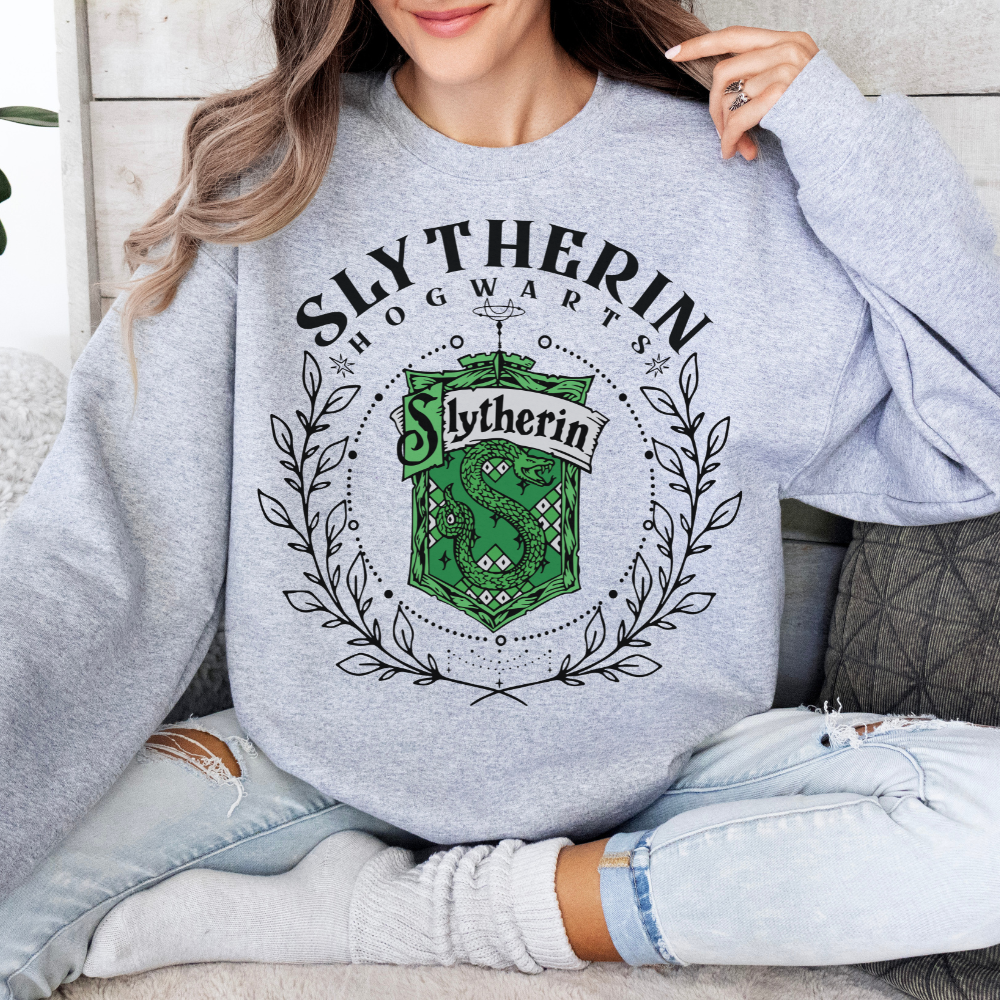 Slytherin Hogwarts House Harry Potter HP Wizard Magic Sweatshirt or Hoodie