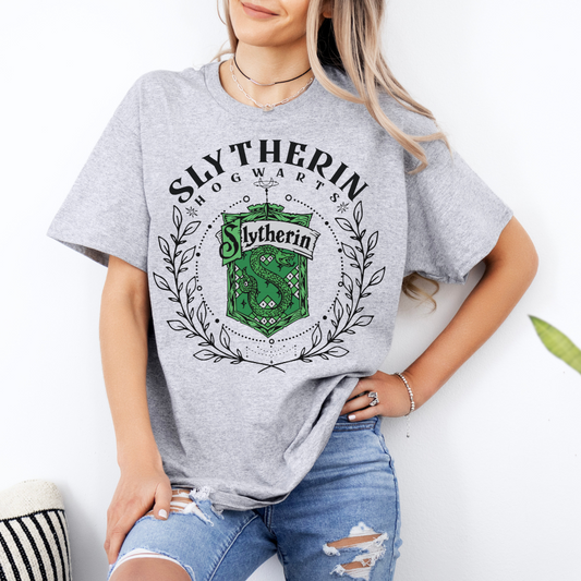 Slytherin Hogwarts House Harry Potter HP Wizard Magic Short or Long Sleeve T-Shirt