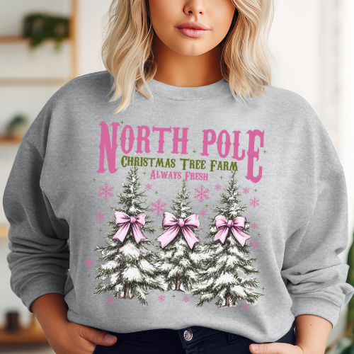 North Pole Christmas Tree Farm Sweatshirt T-Shirt Hoodie