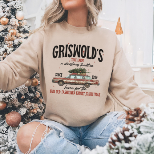 Griswold's Tree Farm Fun Old Fashioned Family Christmas Sweatshirt Christmas Vacation T-Shirt Hoodie