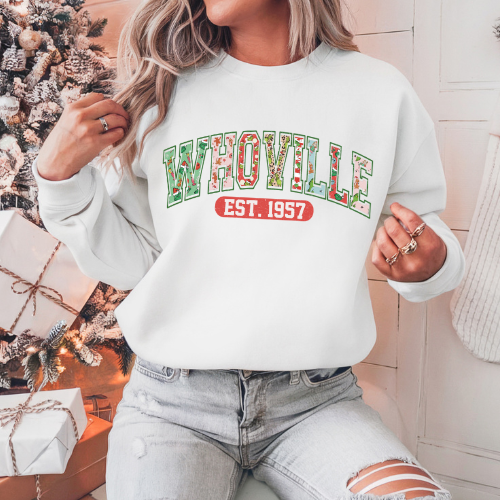 Whoville Grinchy Christmas Sweatshirt T-Shirt Hoodie