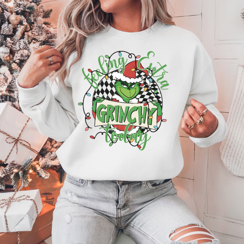 Feeling Extra Grinchy Today Christmas Winter Holidays Sweatshirt T-shirt Hoodie