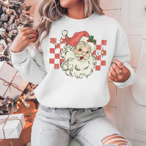 Retro Vintage Santa Christmas Sweatshirt T-Shirt Hoodie