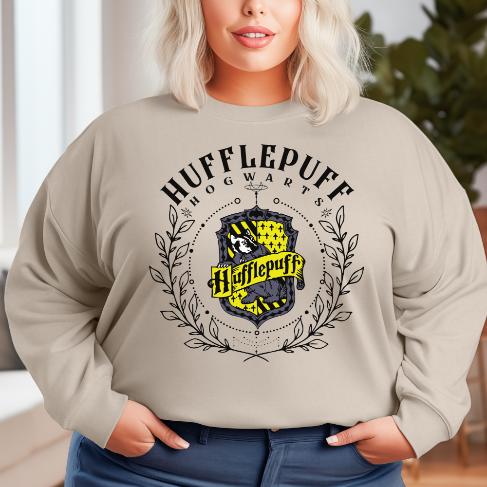 Hufflepuff Hogwarts House Harry Potter HP Wizard Magic Sweatshirt or Hoodie