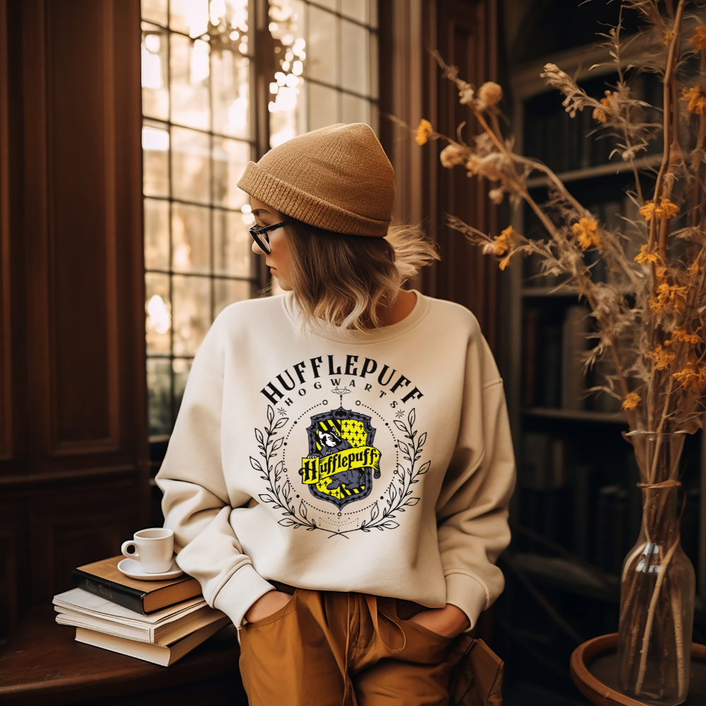 Hufflepuff Hogwarts House Harry Potter HP Wizard Magic Sweatshirt or Hoodie