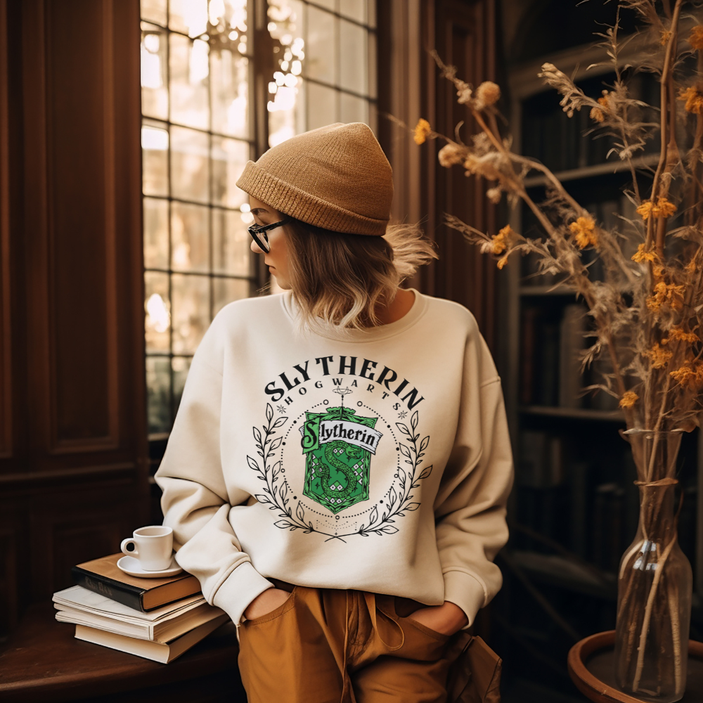 Slytherin Hogwarts House Harry Potter HP Wizard Magic Sweatshirt or Hoodie